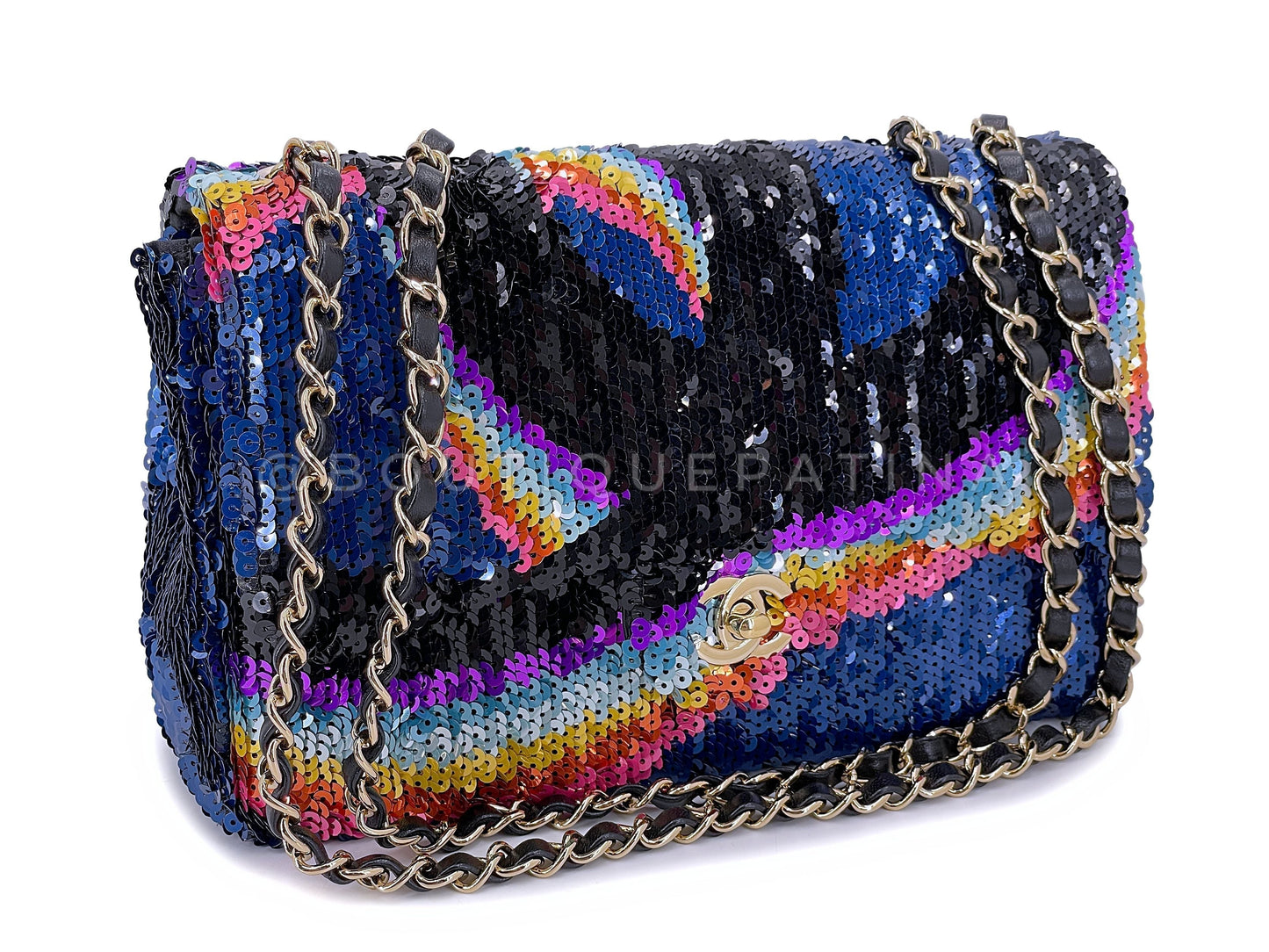 Chanel 21K Rainbow Sequin Medium Flap Bag