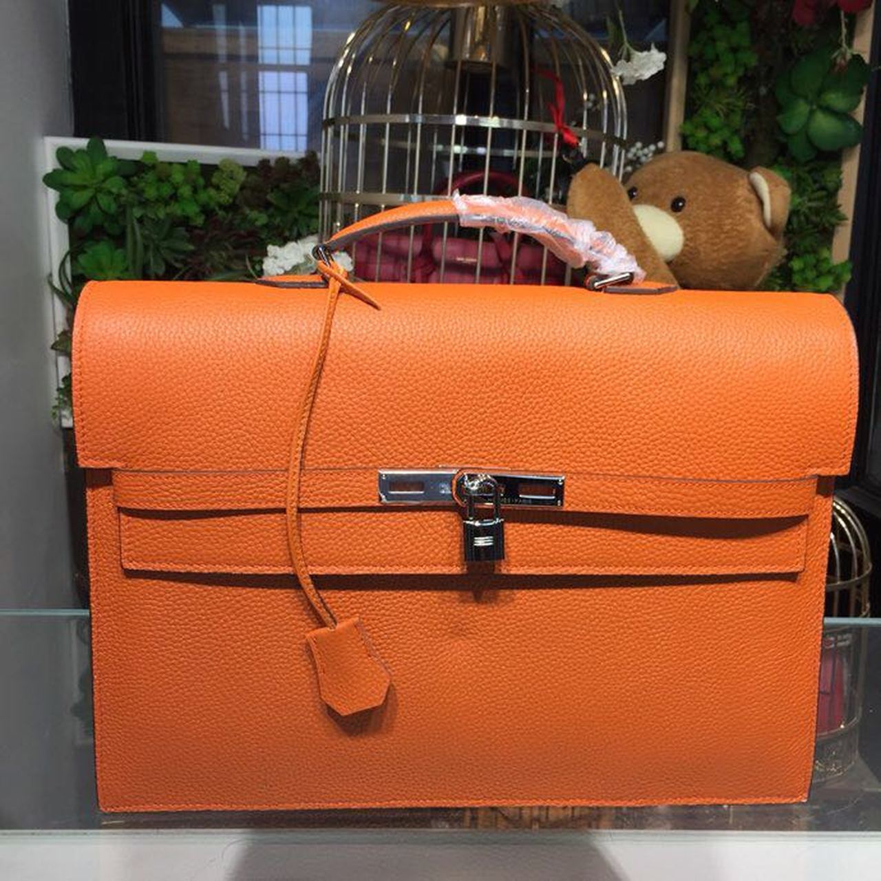 Top Quality Kelly Depeche Orange For Women PallaTop Qualityum Hardware 15in/38cm