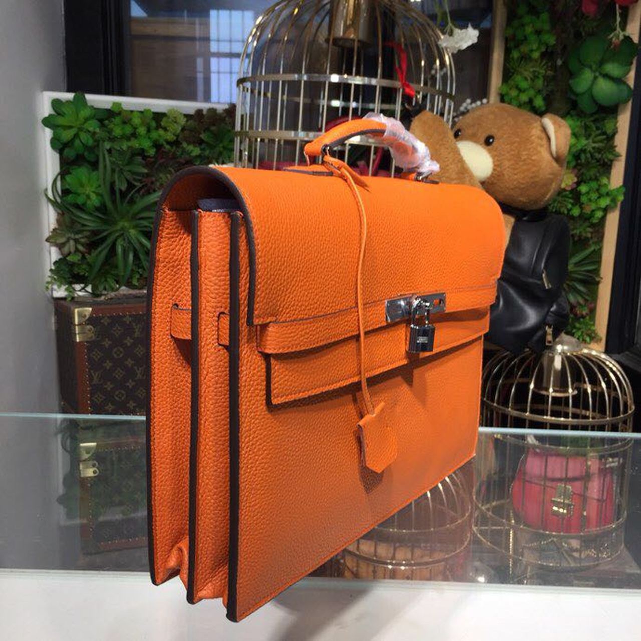 Top Quality Kelly Depeche Orange For Women PallaTop Qualityum Hardware 15in/38cm
