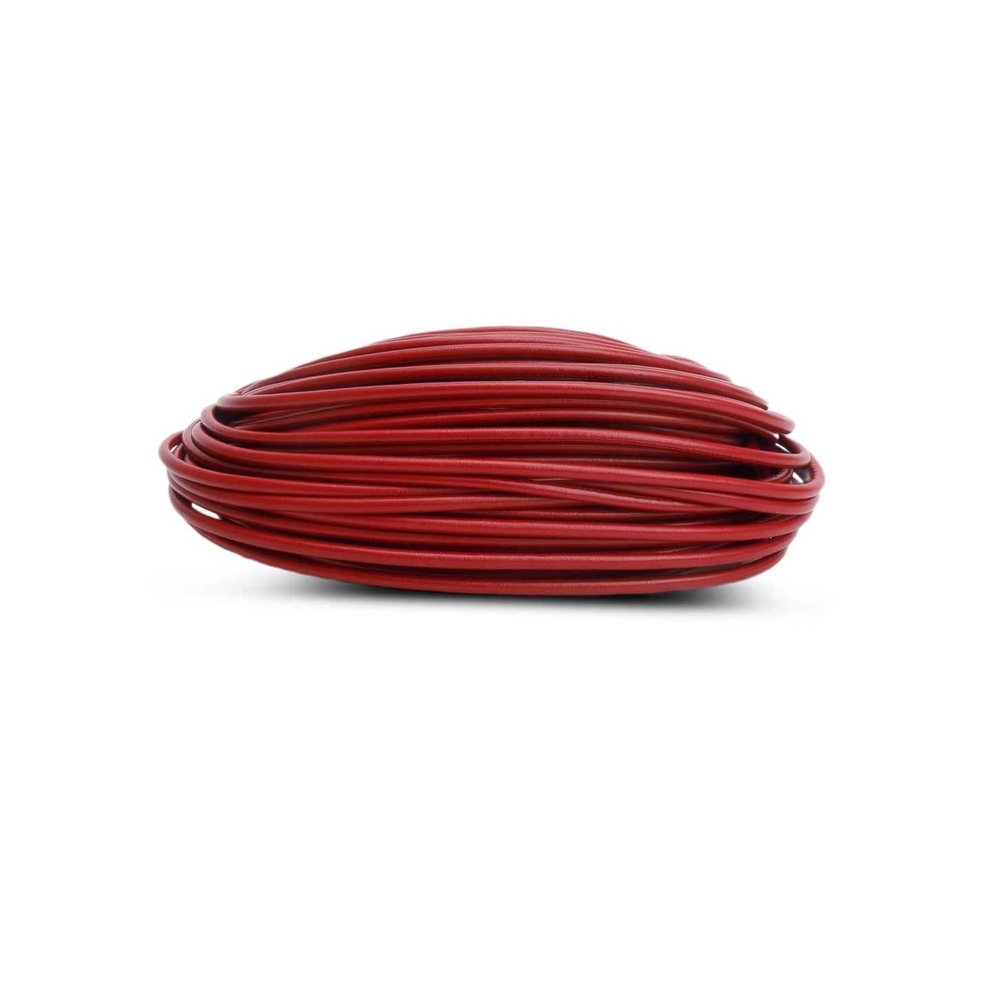 Bottega Veneta Red Nappa Mini Tubular Double Knot Bag