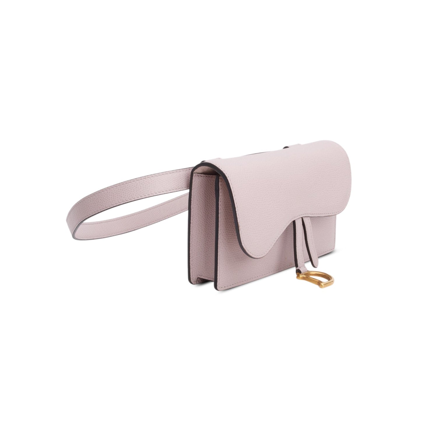 Christian Dior Pink Grained Calfskin Saddle Belt Bag