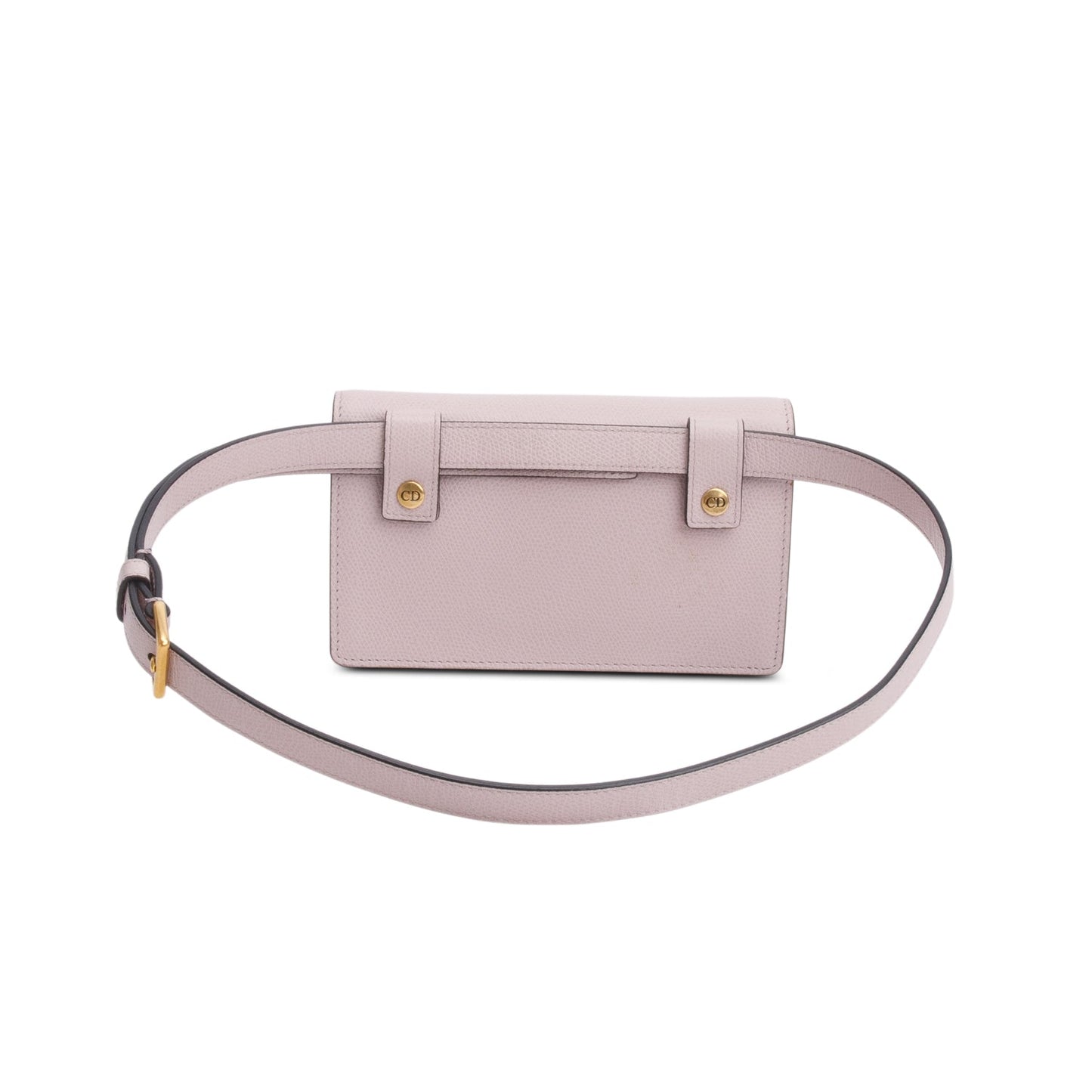Christian Dior Pink Grained Calfskin Saddle Belt Bag