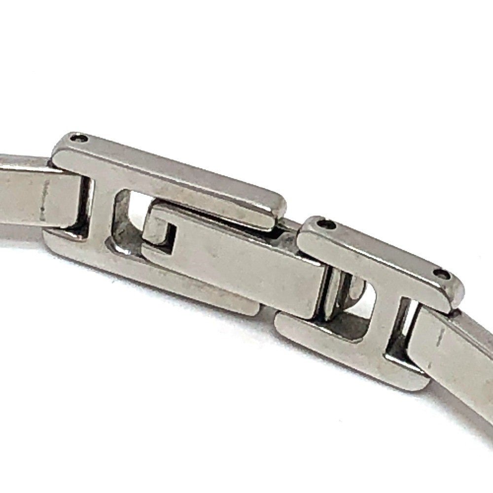 GUCCI Watches Quartz Stainless Steel Silver 1900L Bungle Square black dial Women  d