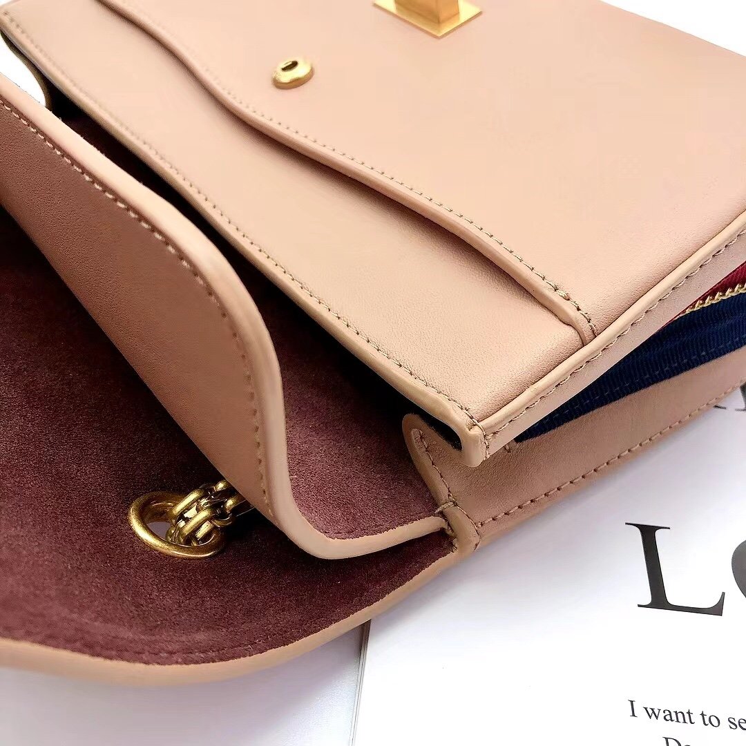 CHLMaroon Medallion Nude Reissue 2.55 Classic 225 Top Qualityap Beige Bag For Women 24cm/9.4in