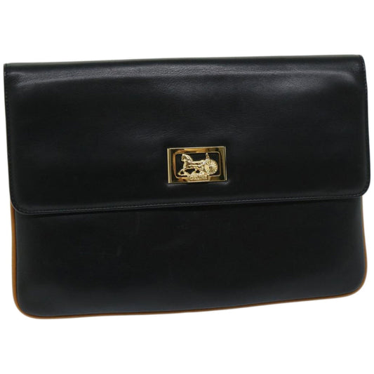Luxury CELINE Clutch Bag Leather Black  67581