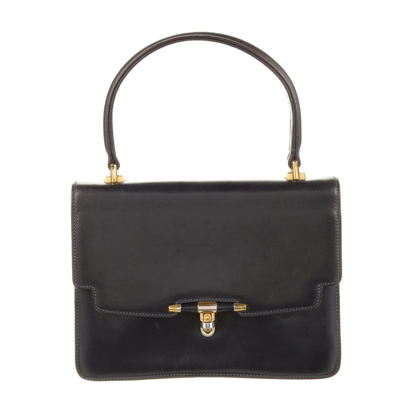 mod leather Gucci Kelly bag with gold engraved GG bar latch clasp