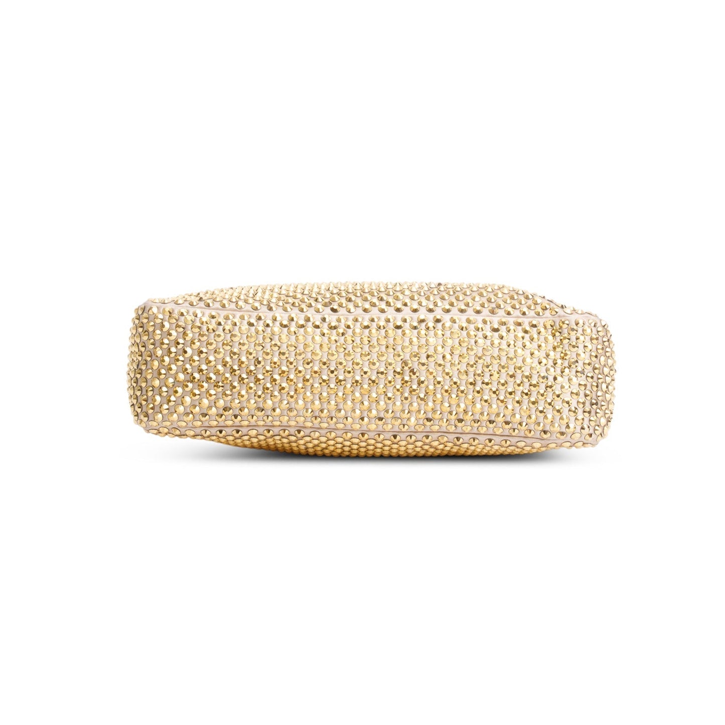 Prada Gold Satin Crystal Mini Re-Edition 2000 Bag