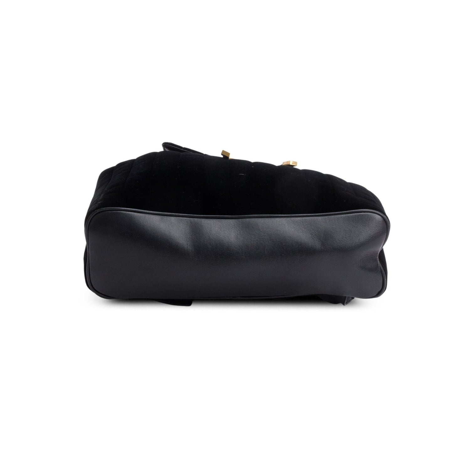 Saint Laurent Black Velvet Matelasse Vicky Backpack