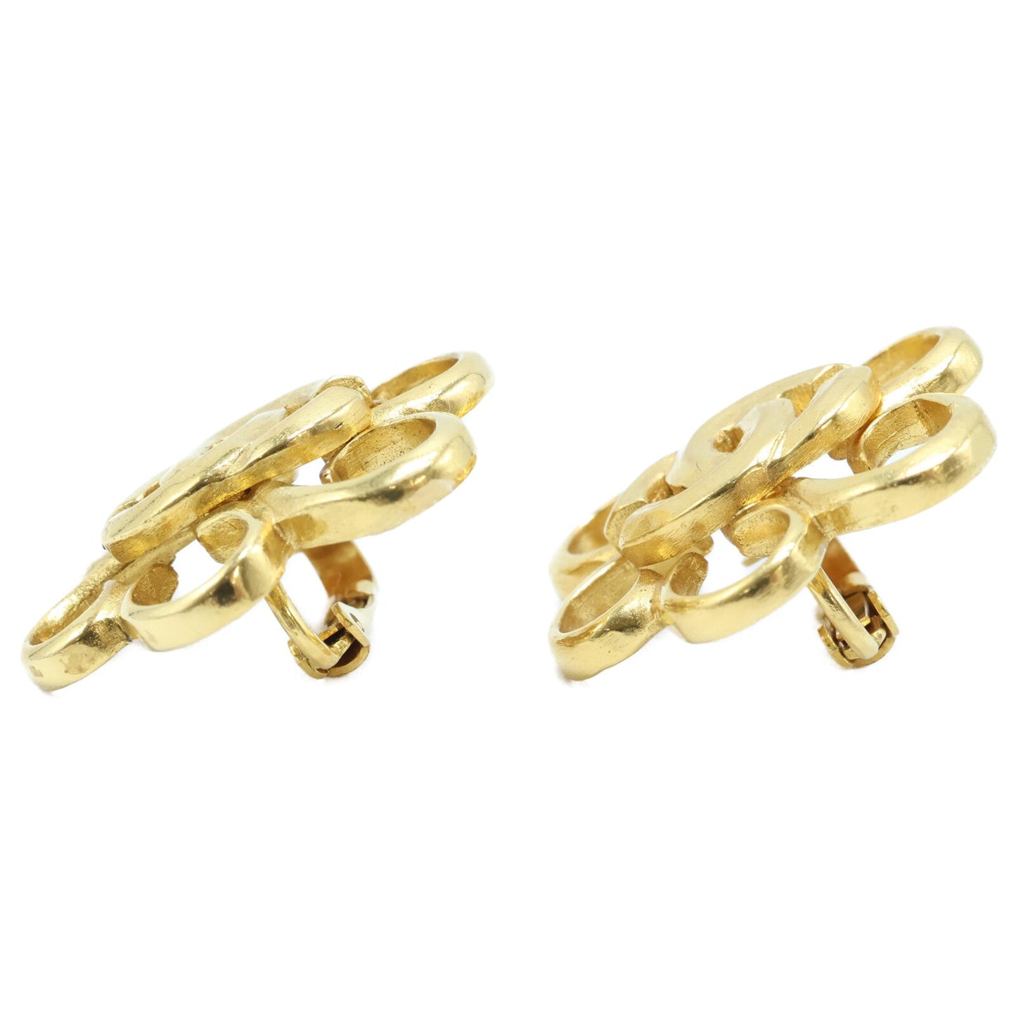 Chanel Coco Mark Flower Earrings