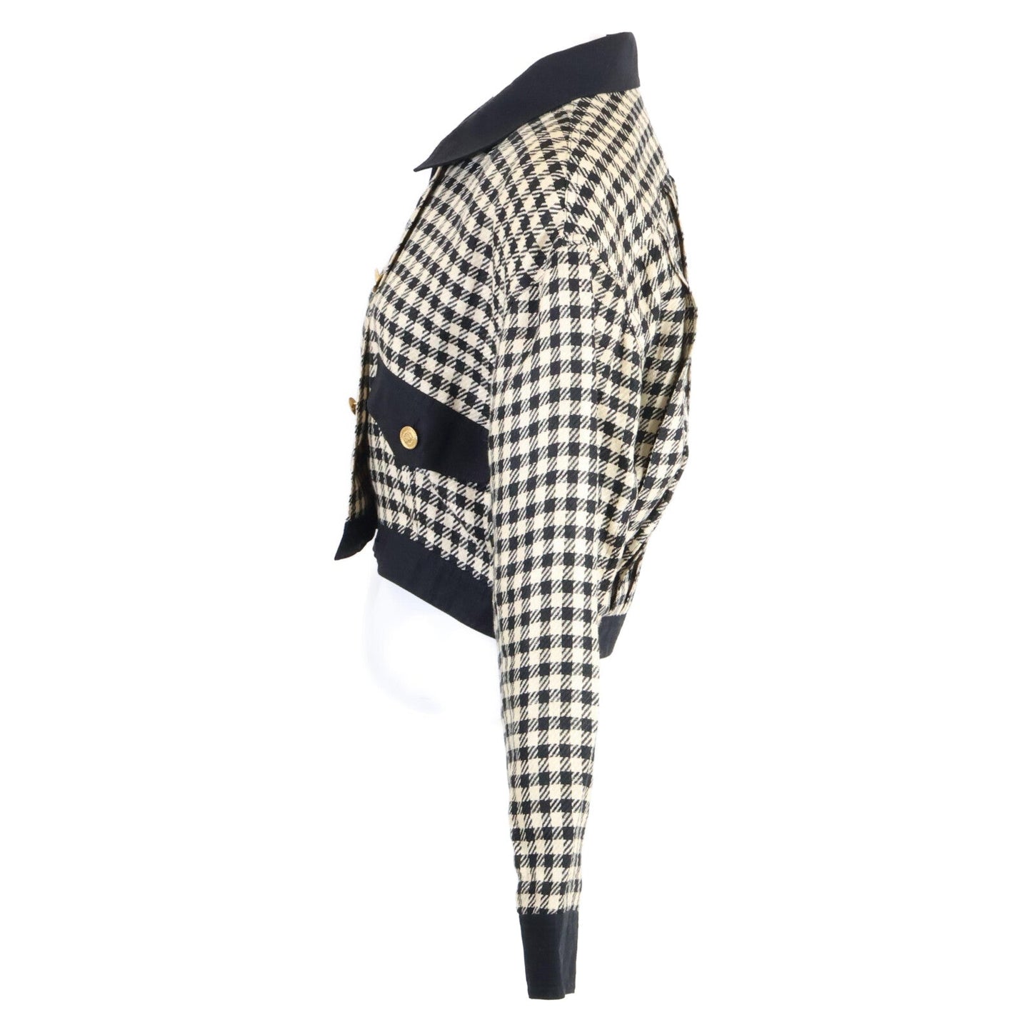 Chanel Houndstooth Silk Jacket