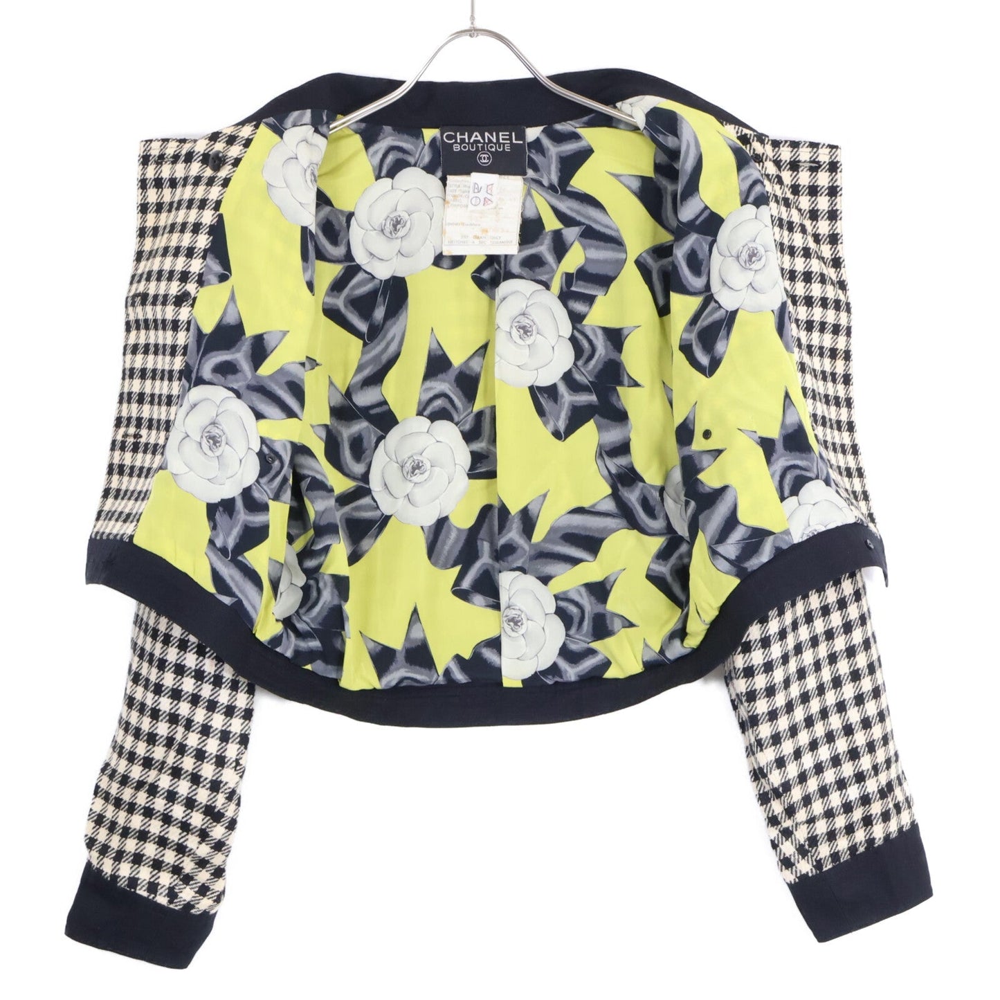 Chanel Houndstooth Silk Jacket