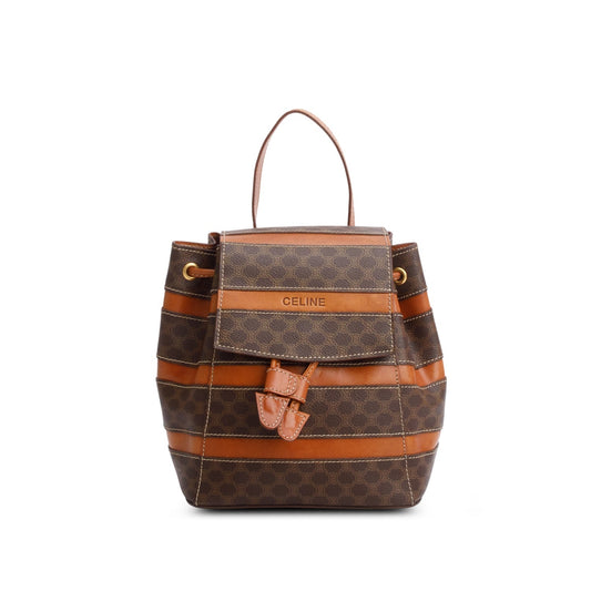 Celine   Brown Monogram Macadam Backpack