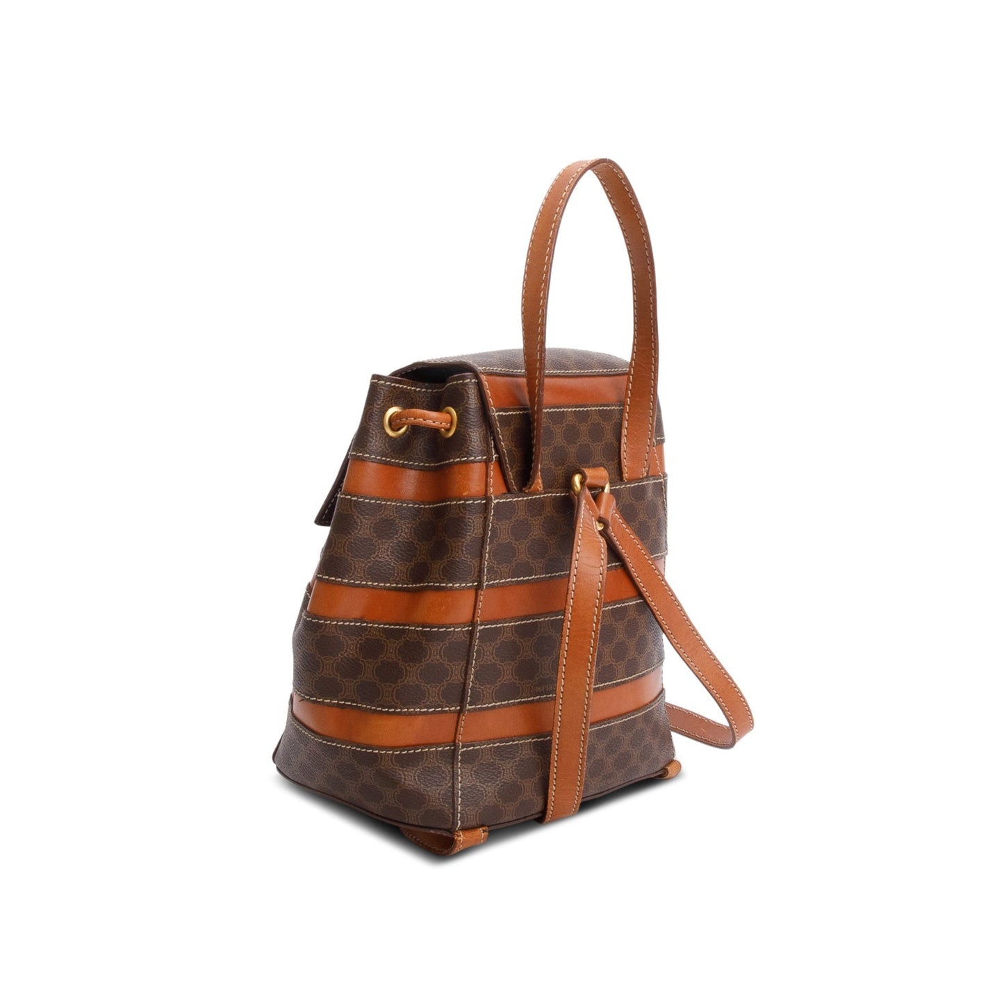 Celine   Brown Monogram Macadam Backpack