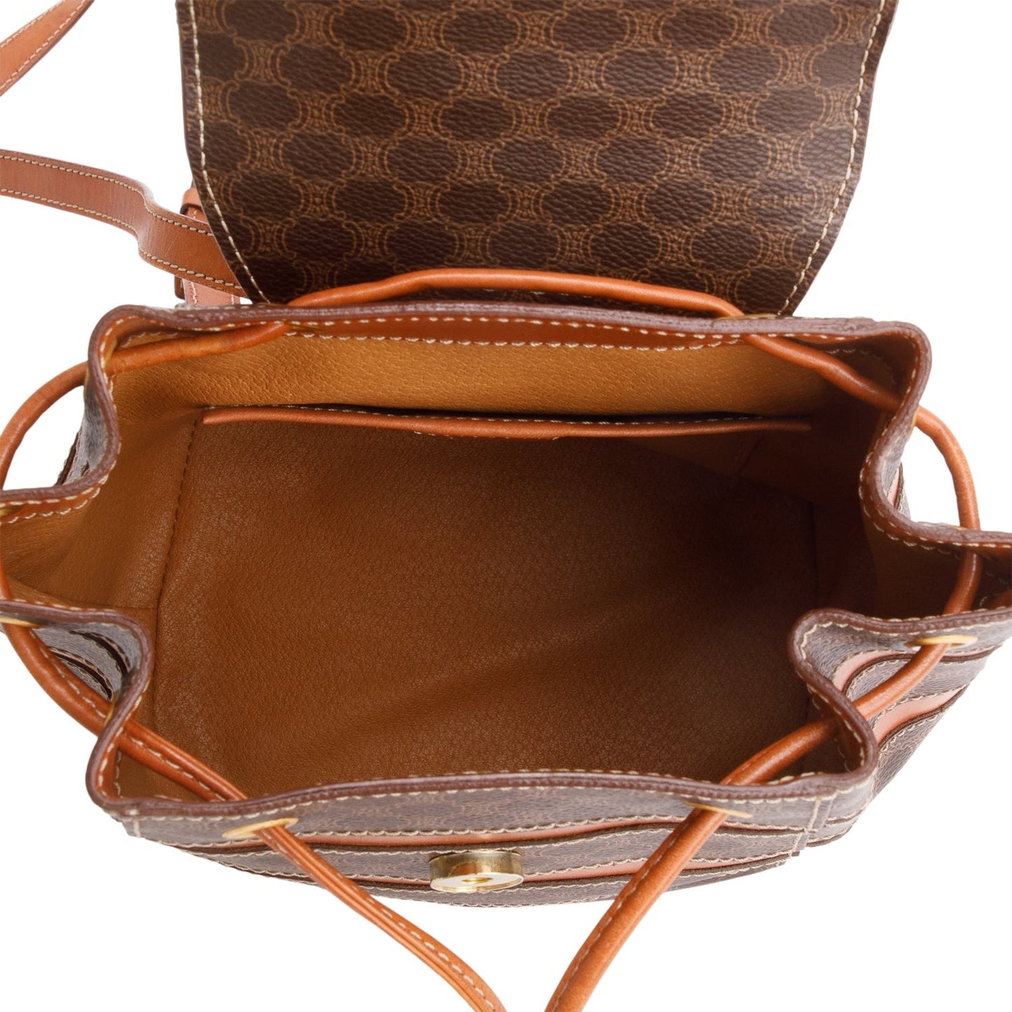 Celine   Brown Monogram Macadam Backpack
