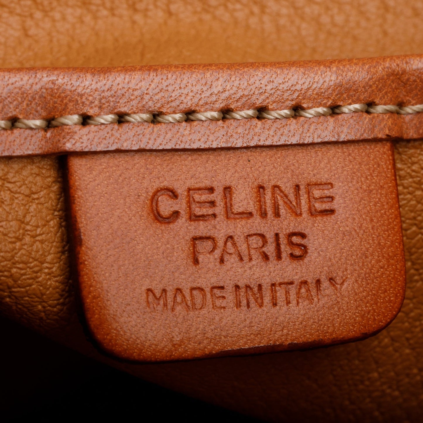 Celine   Brown Monogram Macadam Backpack