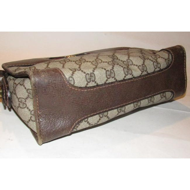 Gucci   Gg Web Brown And Large G Logo Print Coated Canvas
