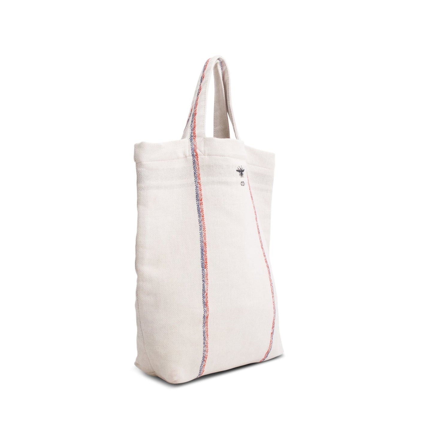 Christian Dior Beige Canvas 'L'union Fait La Force' Tote Bag