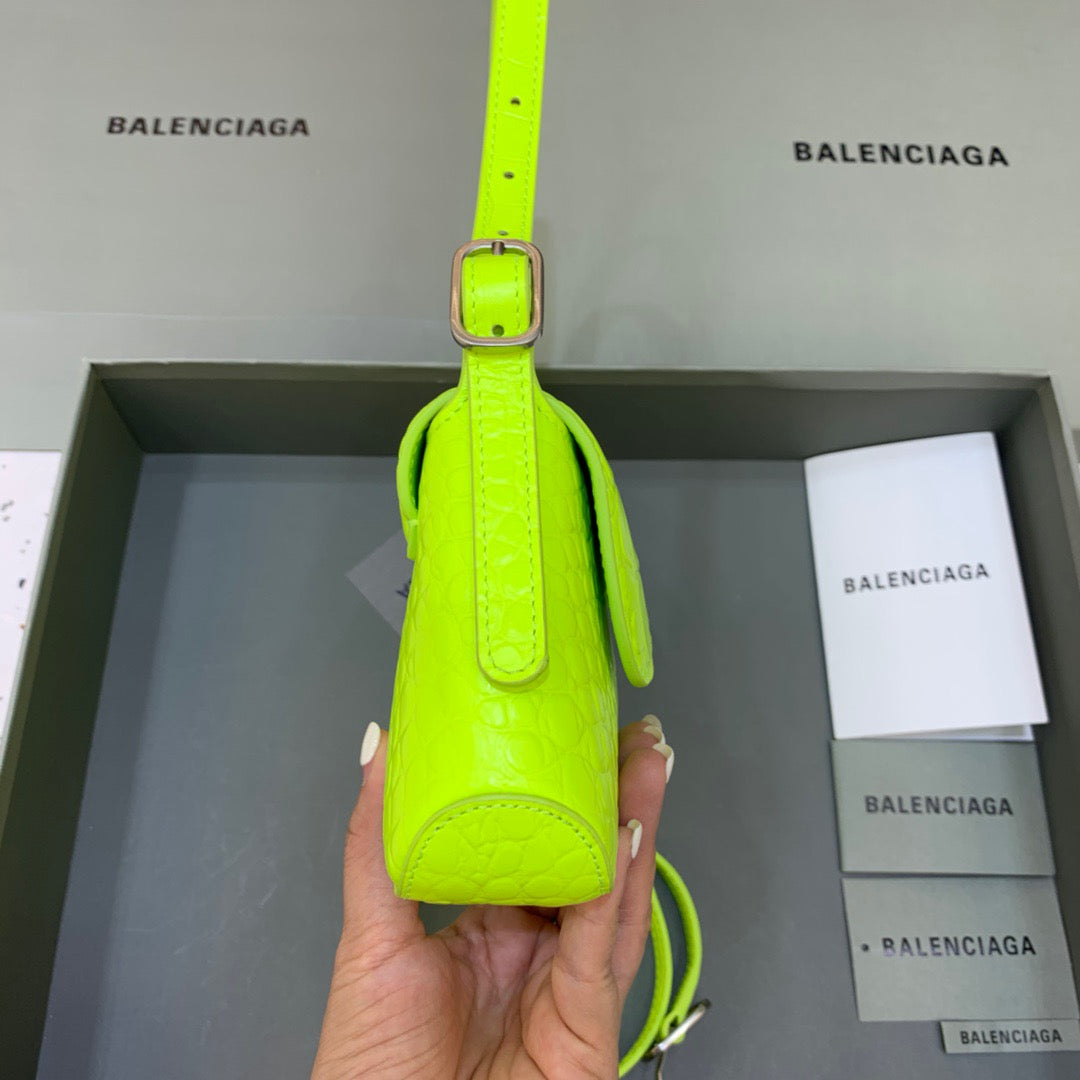 Top Quality XX Small Flap Bag Box Green Neon, For Women,  Bags 10.6in/27cm