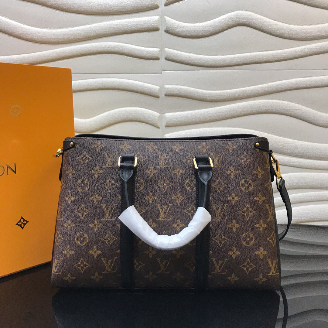 Top Quality Soufflot MM Monogram Canvas Black For Women, WoHandbag, Shoulder And Crossbody Bags 14.2in/36cm Top Quality M44817