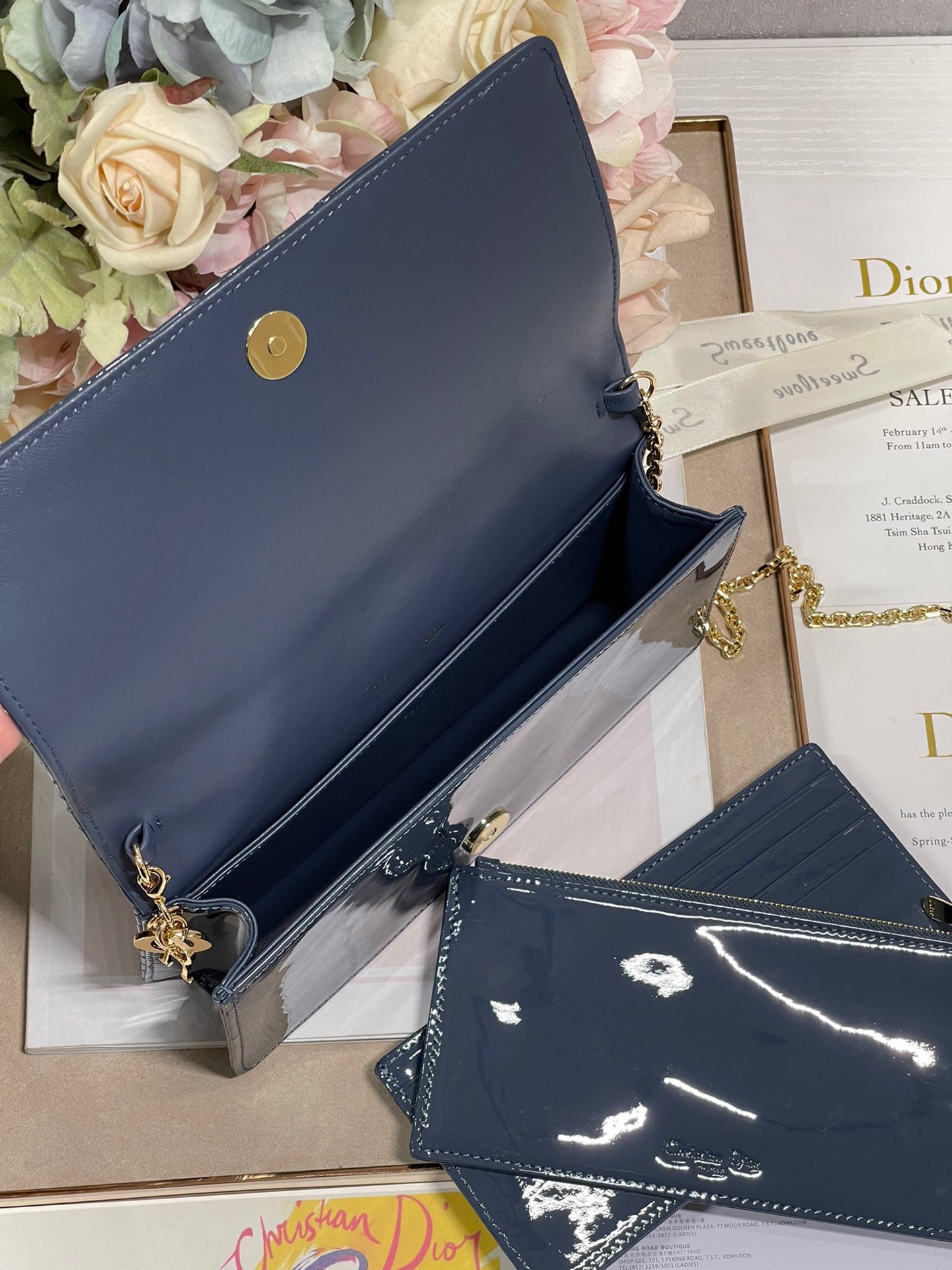 Top Quality Lady Pouch Midnight Blue, For Women, Womens Handbags 8.5in/21.5cm CD