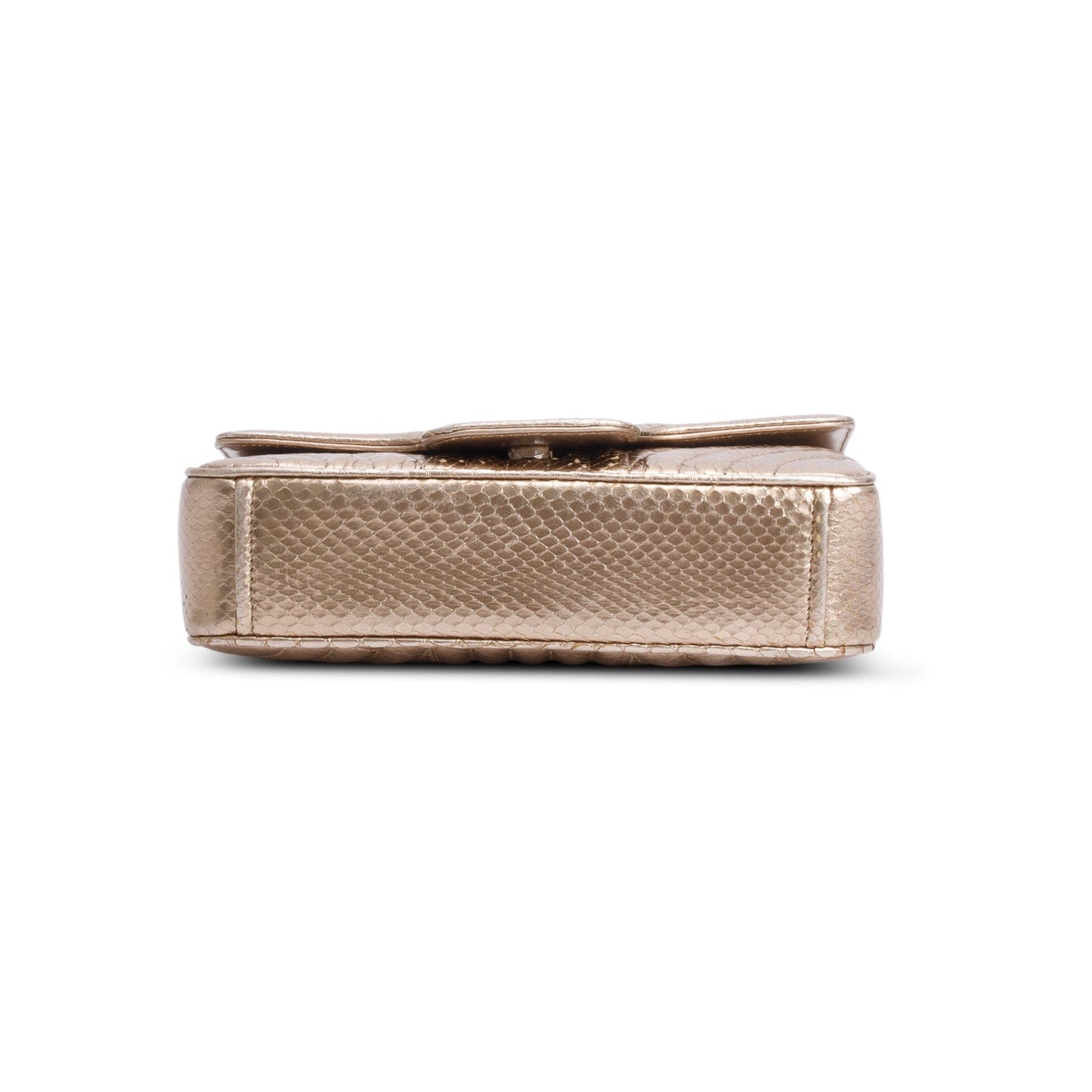 Prada Metallic Gold Python Diagramme Shoulder Bag