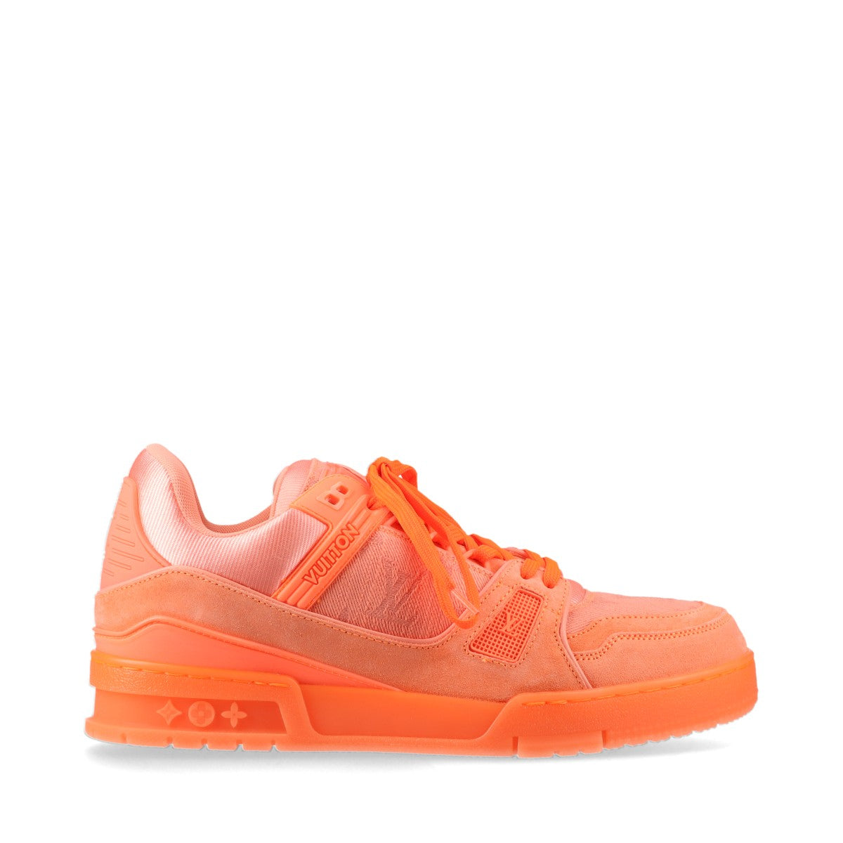 Louis Vuitton LV Trainer Line 20 Years Suede x Fabric Sneakers UK6 1/2 Mens Orange GO1210 Monogram LV Logo   Bag