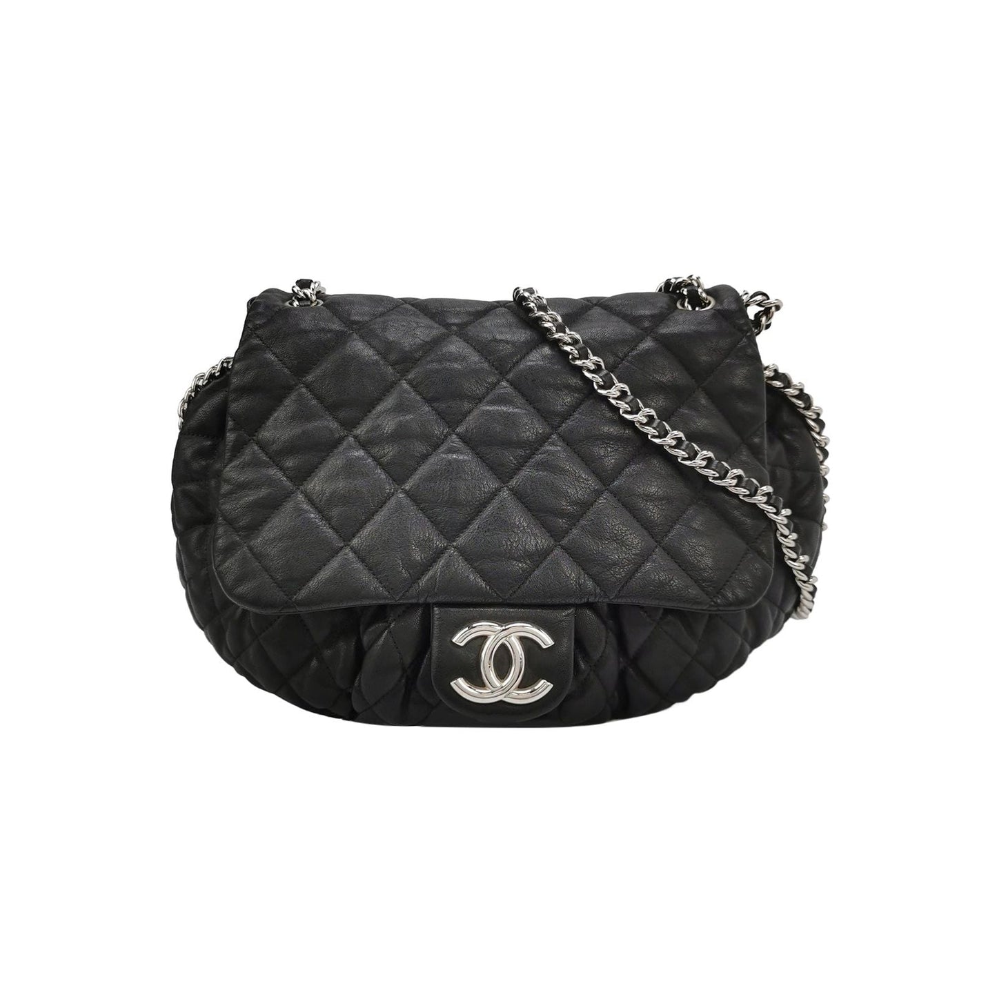 Chanel Lambskin Quilted Double C Logo Flap Crossbody Shoulder Bag 250430781172789