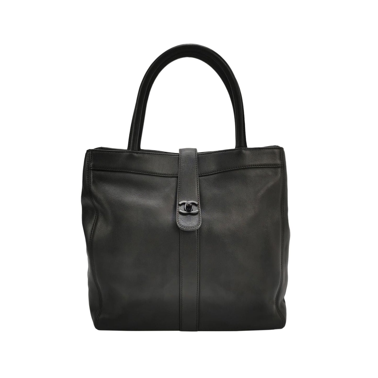 Chanel Calfskin Solid Double C Buckle   Handbag 250429781171963