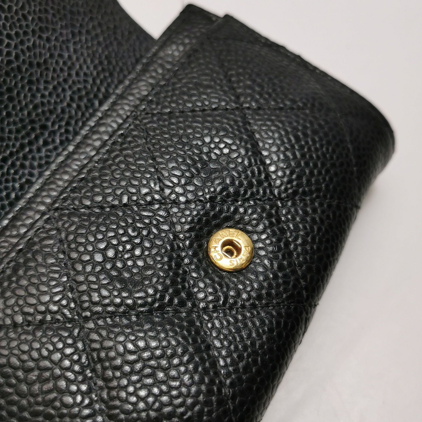 Chanel CC Bag Leather Solid Quilted Double C Logo Card Holder 250504781178163