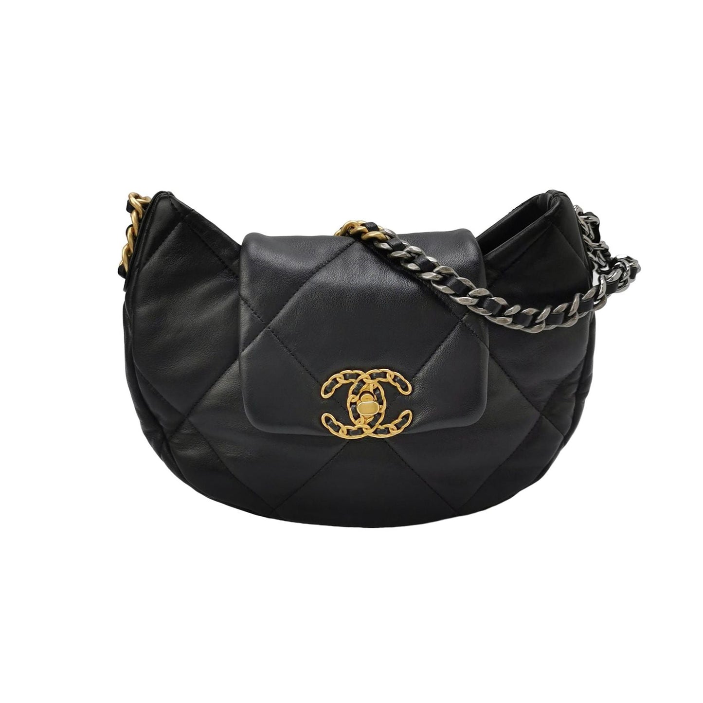 Chanel 19Bag Lamb Skin Quilted CC Turnlock Shoulder Bag 250502781175971
