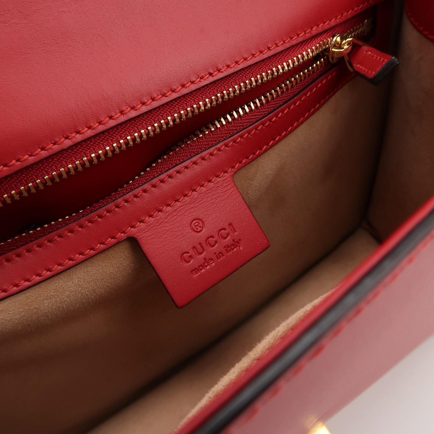 Gucci Sylvie Small Leather and Canvas Shoulder Bag