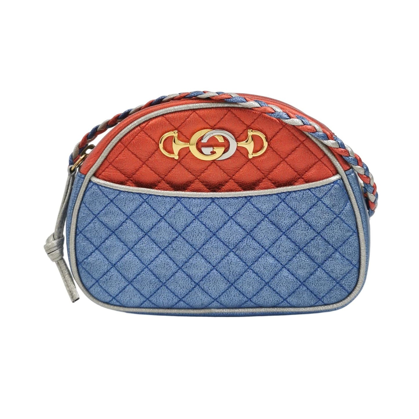 Gucci Zumi Leather Shoulder Bag with Double G and Horsebit Detail