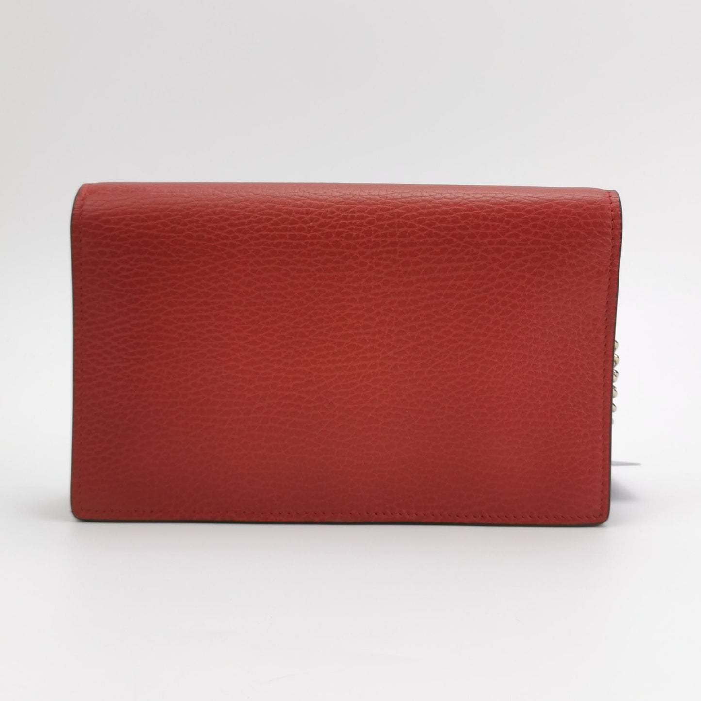 Gucci Interlocking G Leather Solid Flap Crossbody Bag