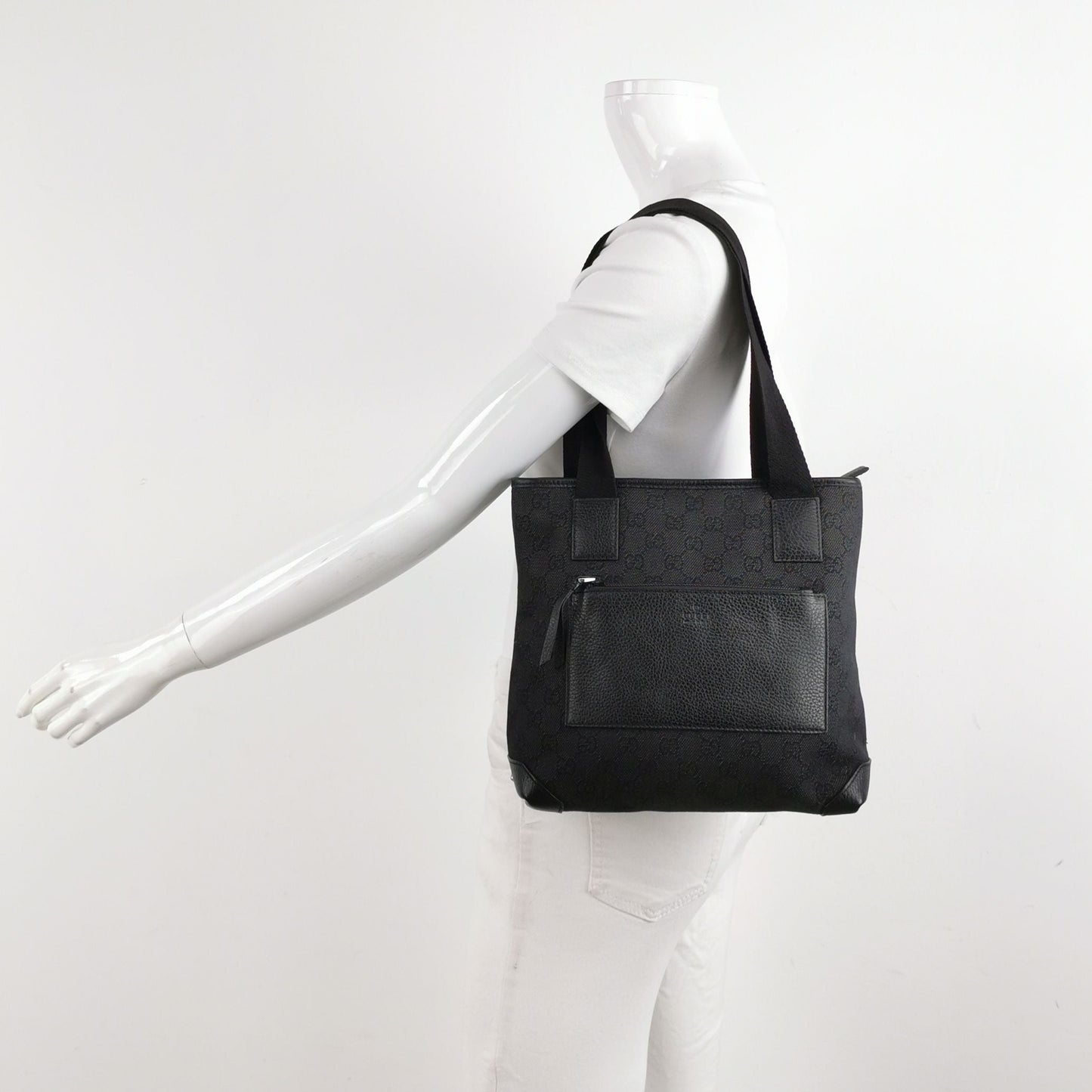 Gucci GG Canvas and Leather Shoulder Bag