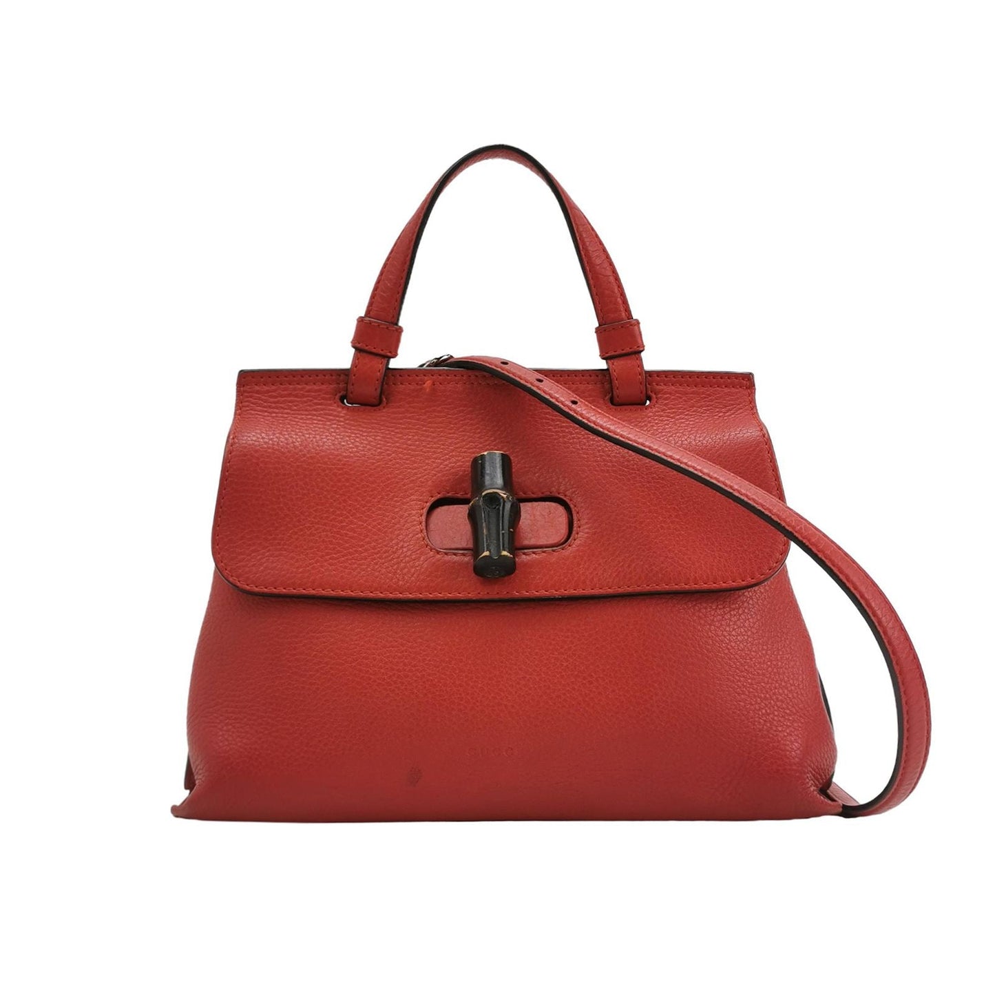 Gucci Daily Leather Bamboo Twist Lock Crossbody Bag