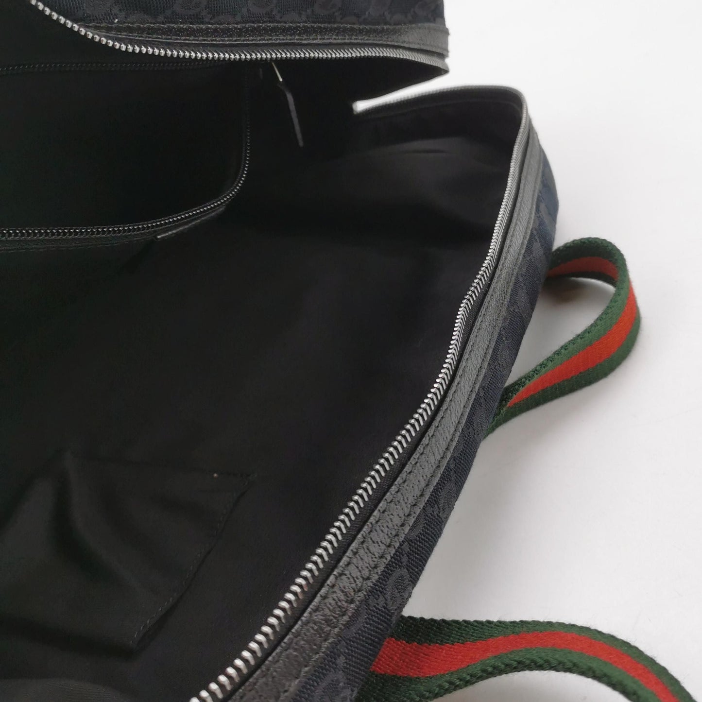 Gucci Leather and Canvas Striped Tote Bag