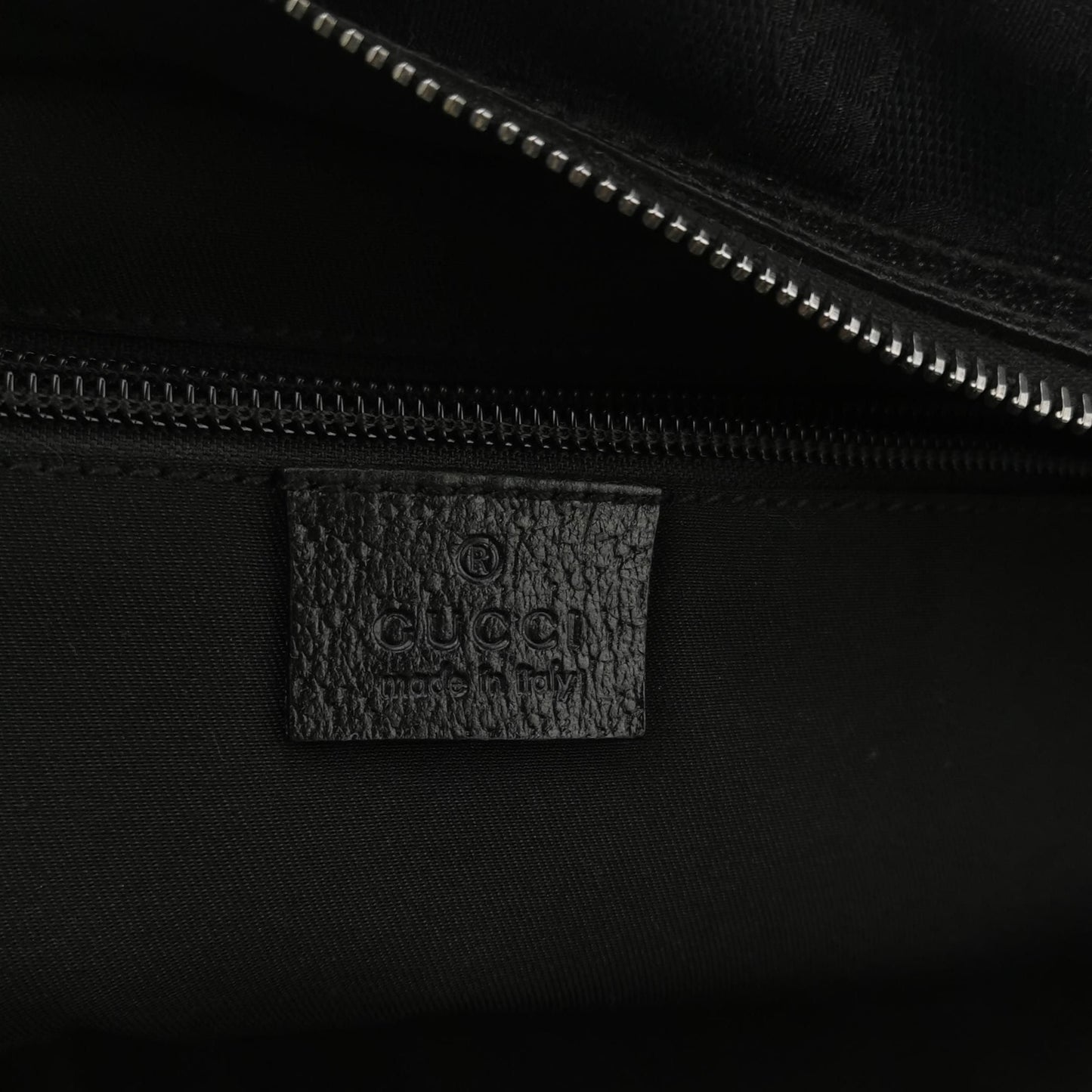 Gucci Leather and Canvas Striped Tote Bag