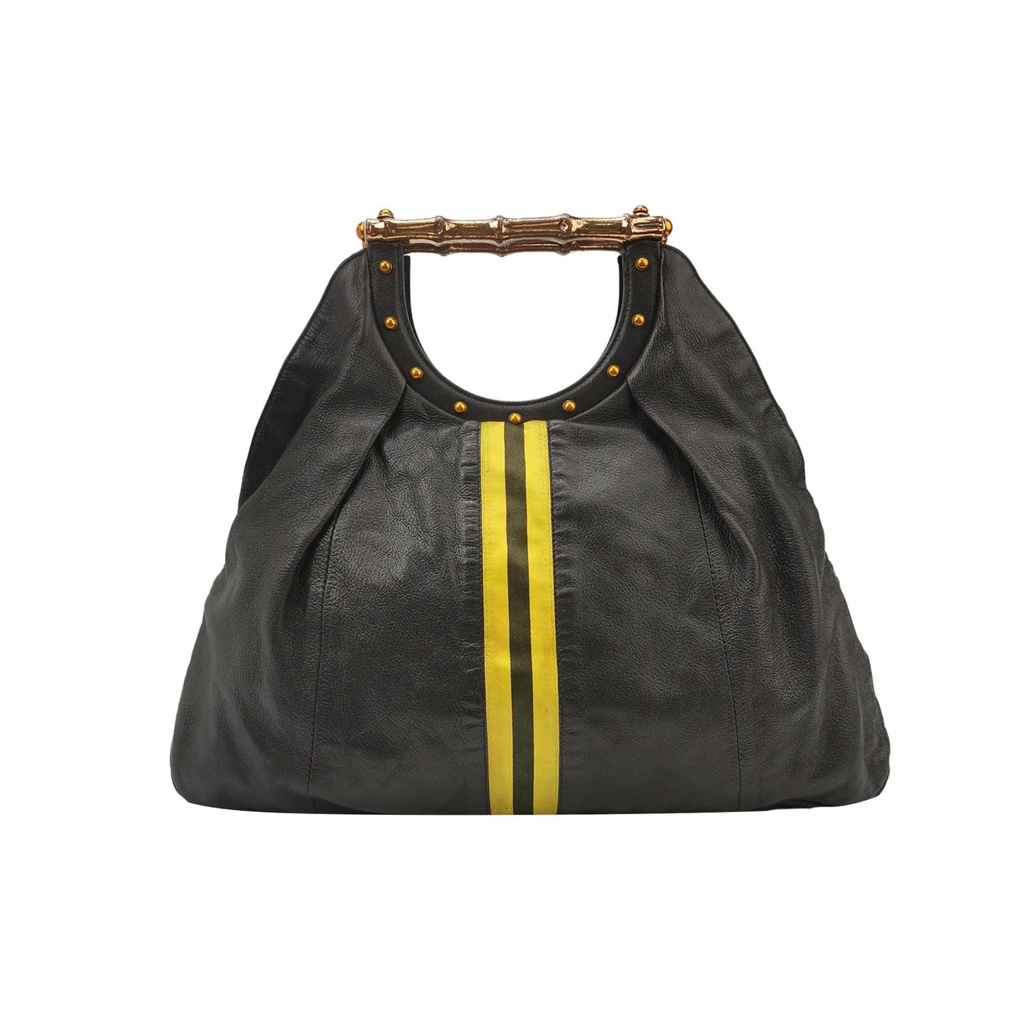 Gucci Lambskin Color Block Striped Handbag