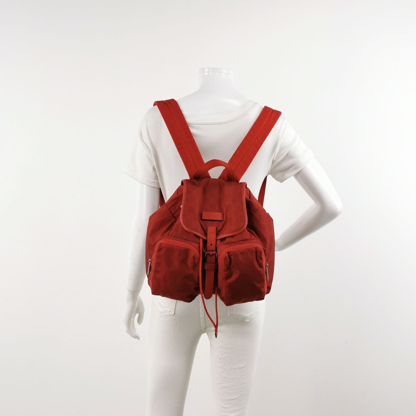 Gucci GG Canvas and Leather Backpack