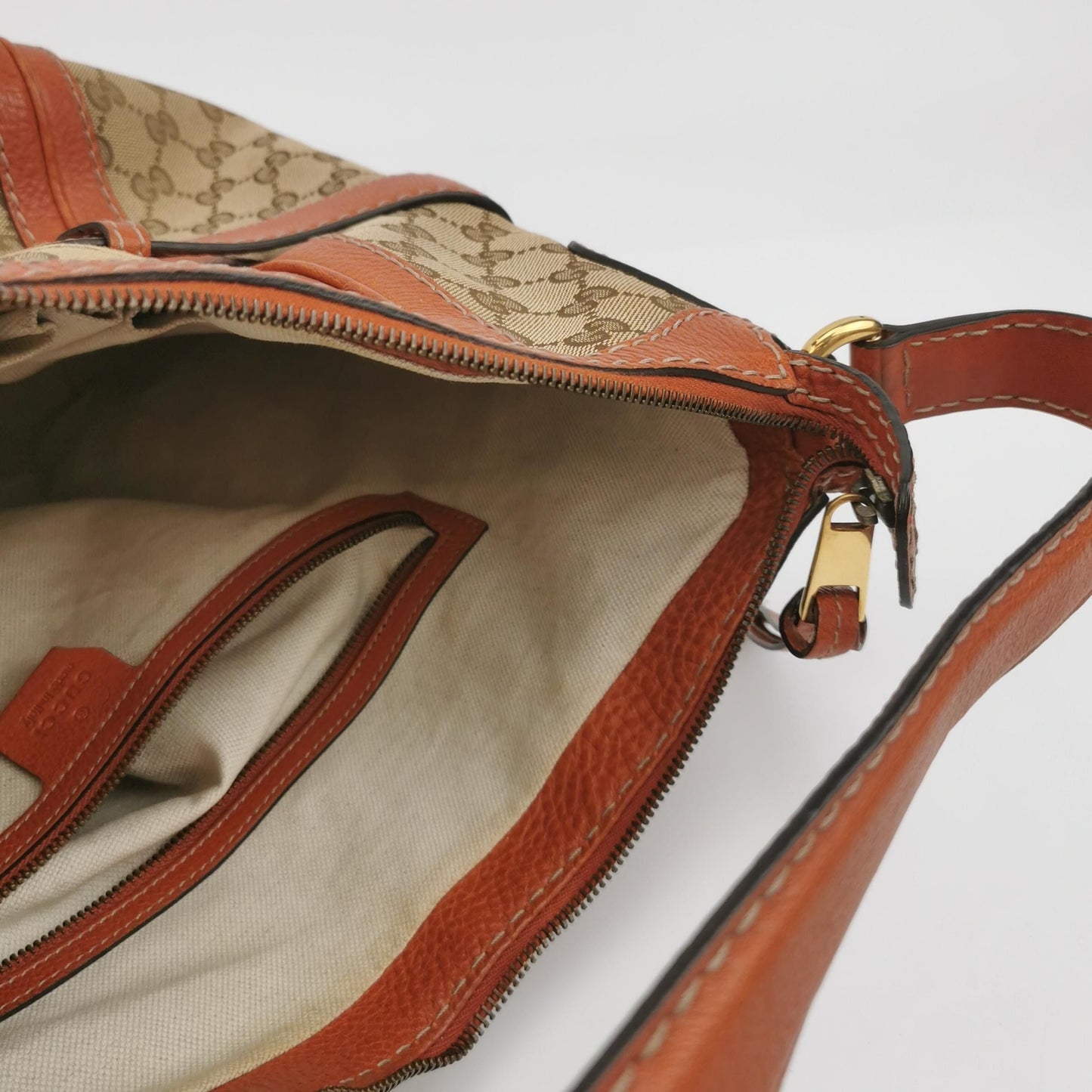 Gucci GG Canvas and Leather Shoulder Bag