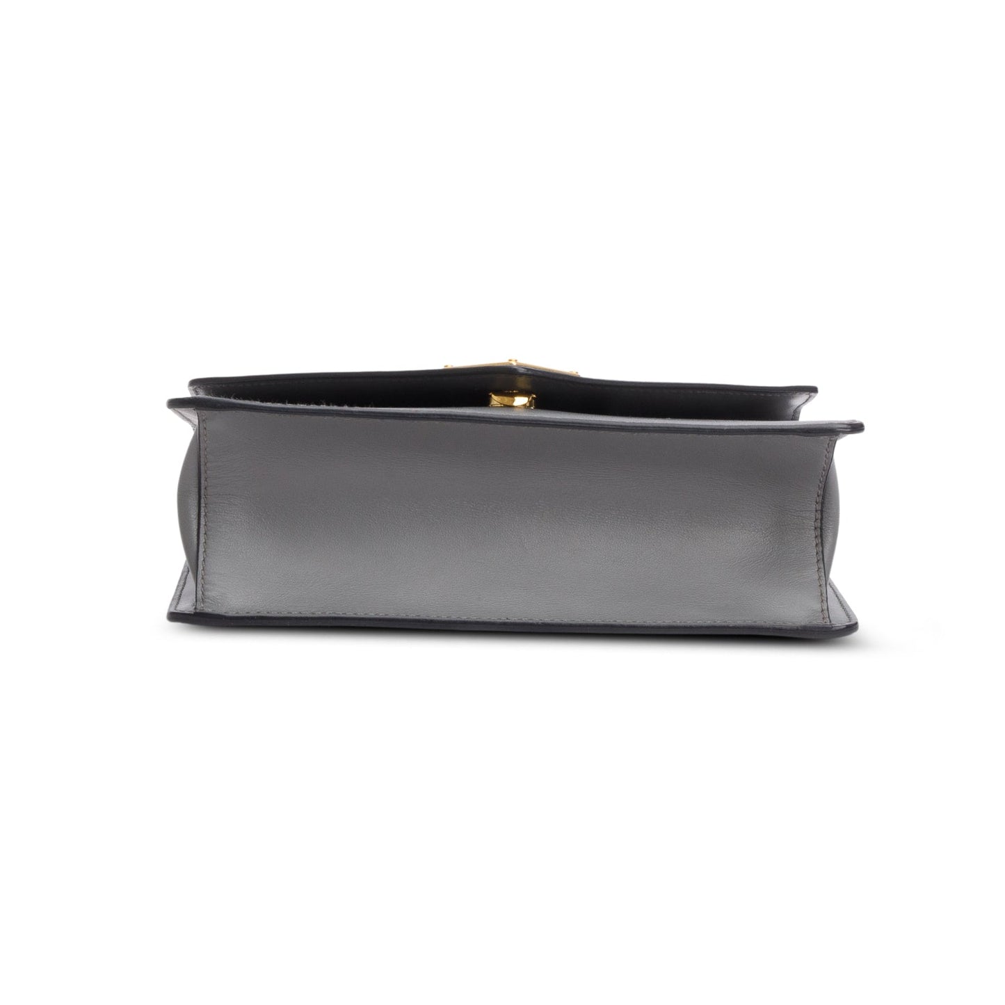 Prada Grey Saffiano Leather Envelope Shoulder Bag