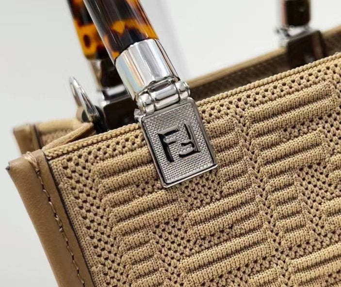 Top QualityTop Quality Mini Sunshine Shopper Beige For Women, Women’s Handbags, Shoulder And CrossBody Bags 7.1in/18cm FF 8BS051