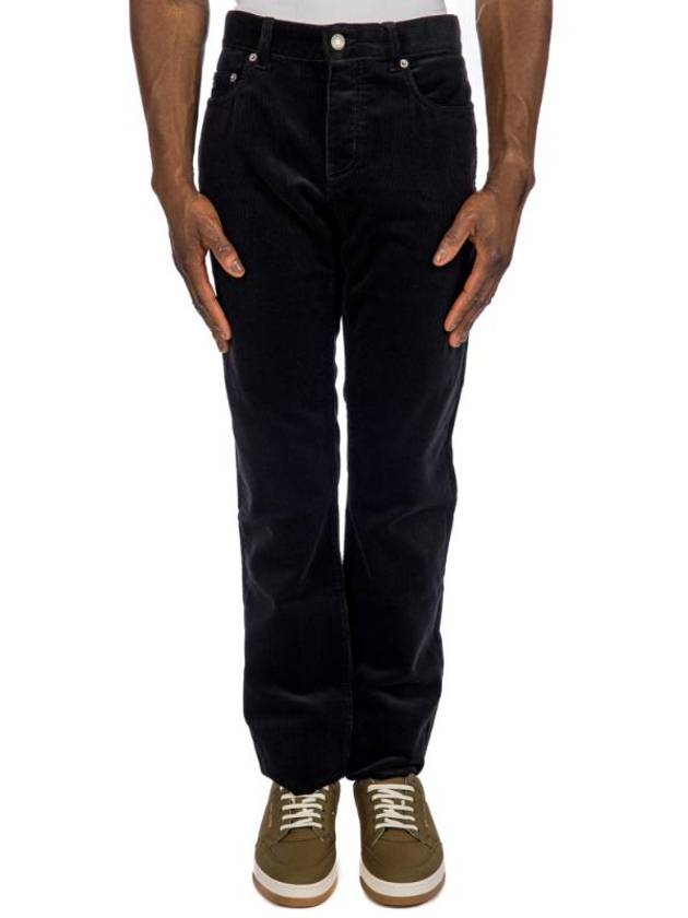 Luxury Saint Laurent Trending 2025 Men's Corduroy Straight Pants Black