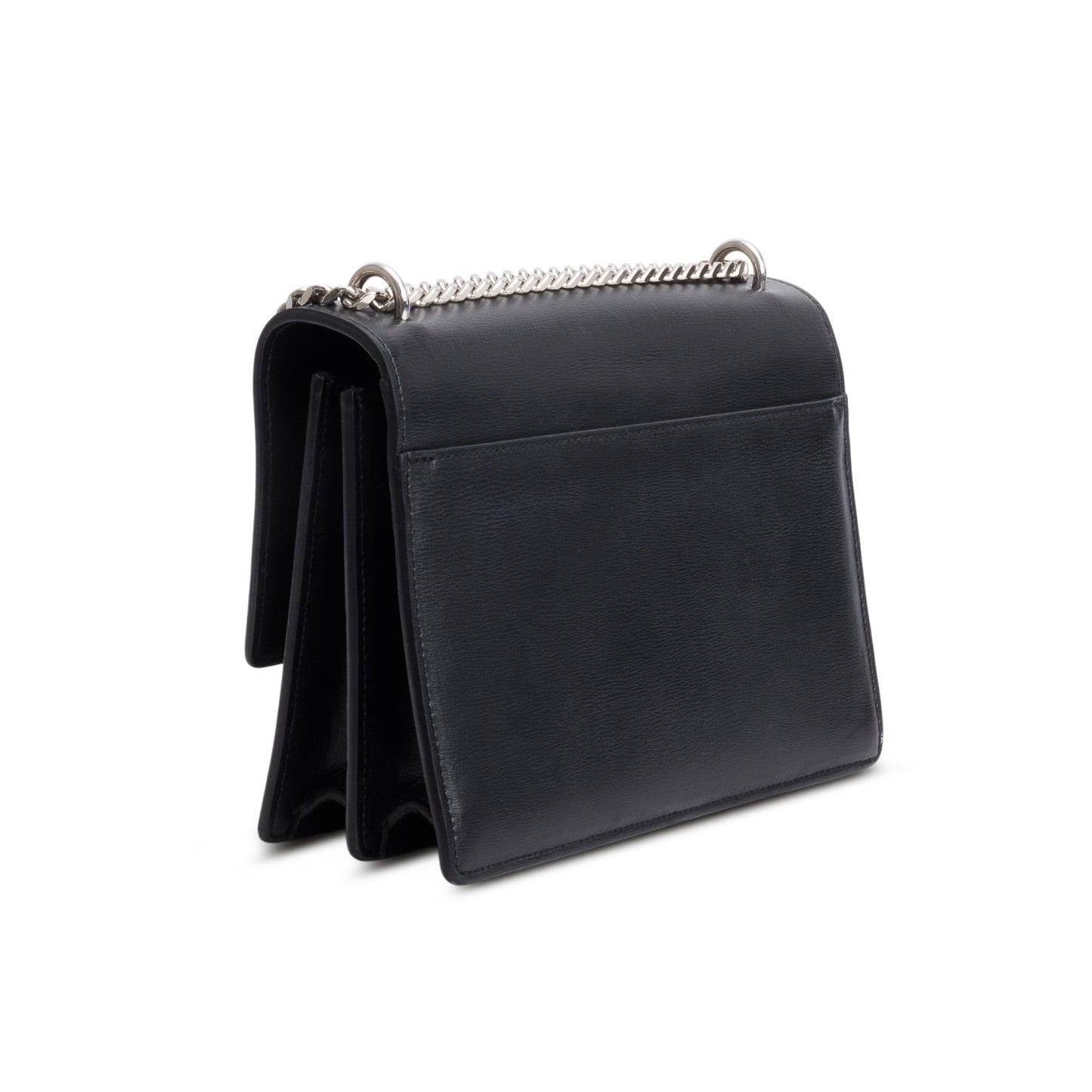 Saint Laurent Black Calfskin Leather Medium Sunset Shoulder Bag