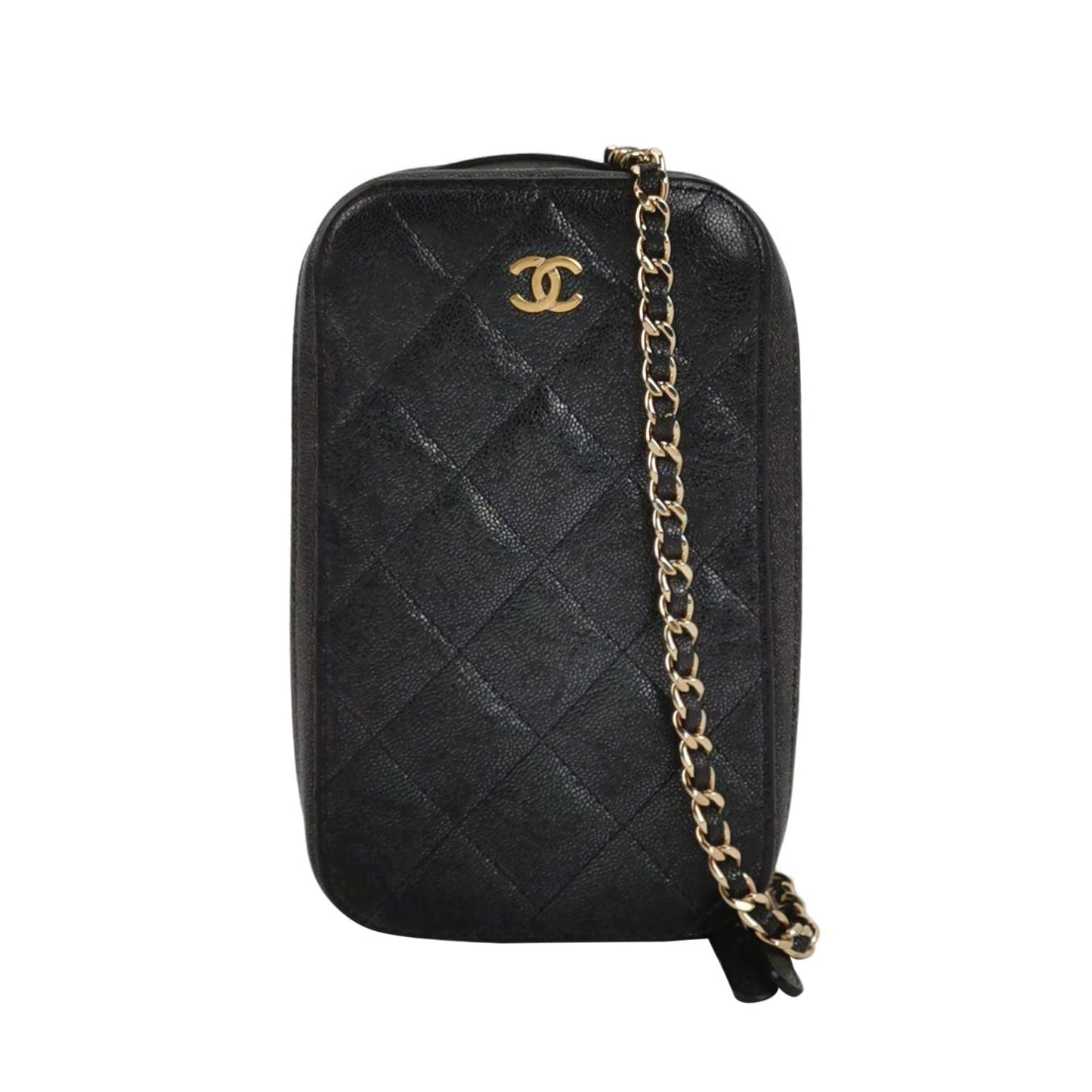 Chanel Quilted Calfskin Double C Logo Zip Crossbody Bag 027851000051