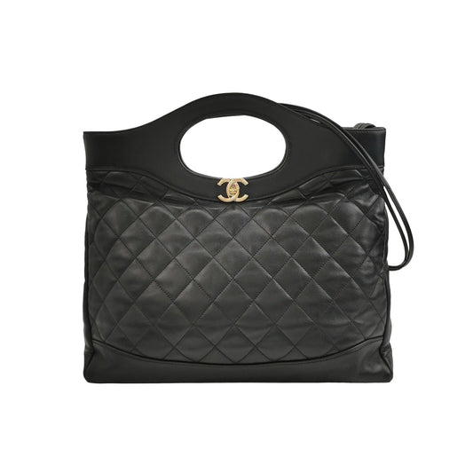 Chanel 31Bag Large Lambskin Solid Quilted Hollow Handle Shoulder Bag 250530781215448