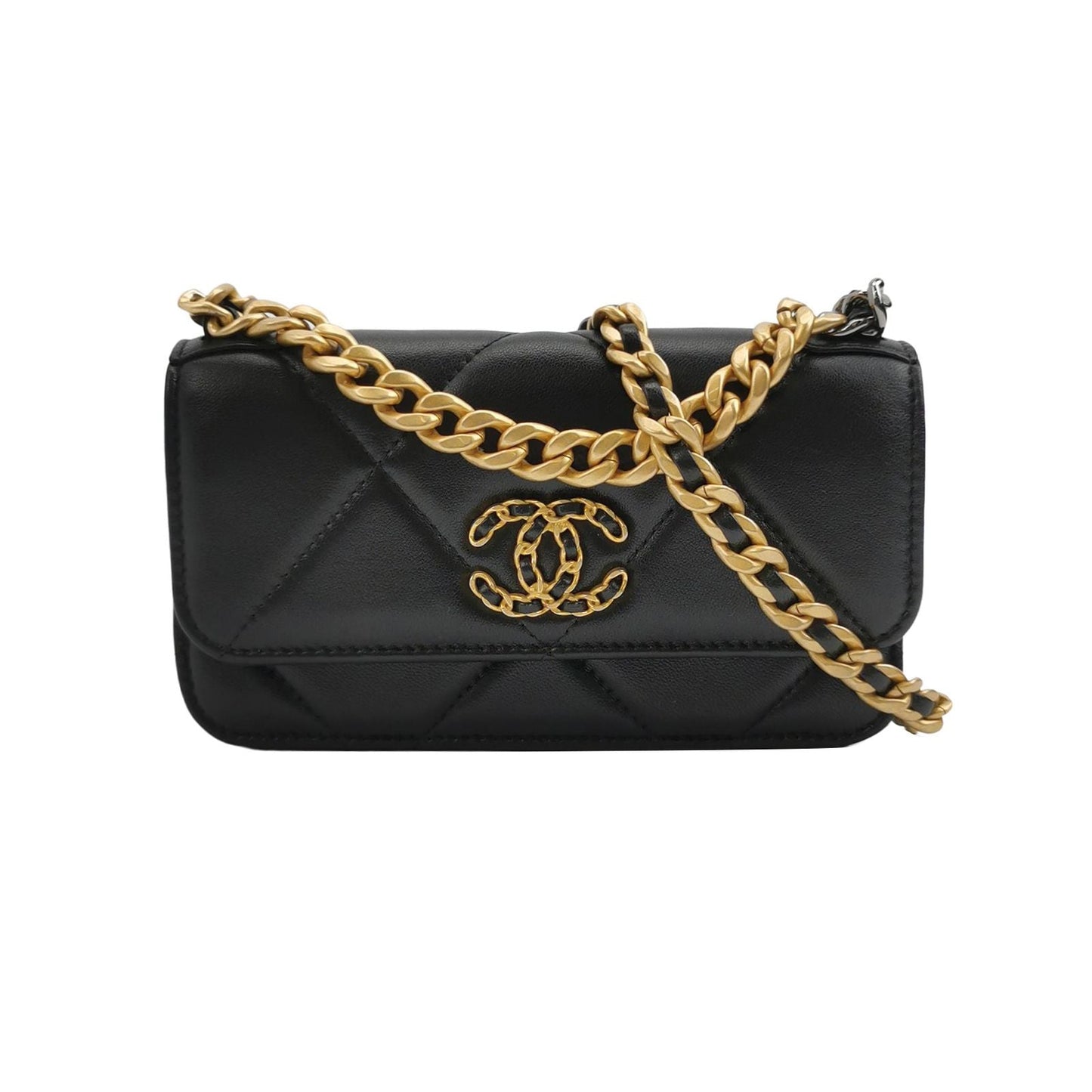 Chanel 19Bag Lamb Skin Quilted CC Turnlock Shoulder Bag 250530781214904