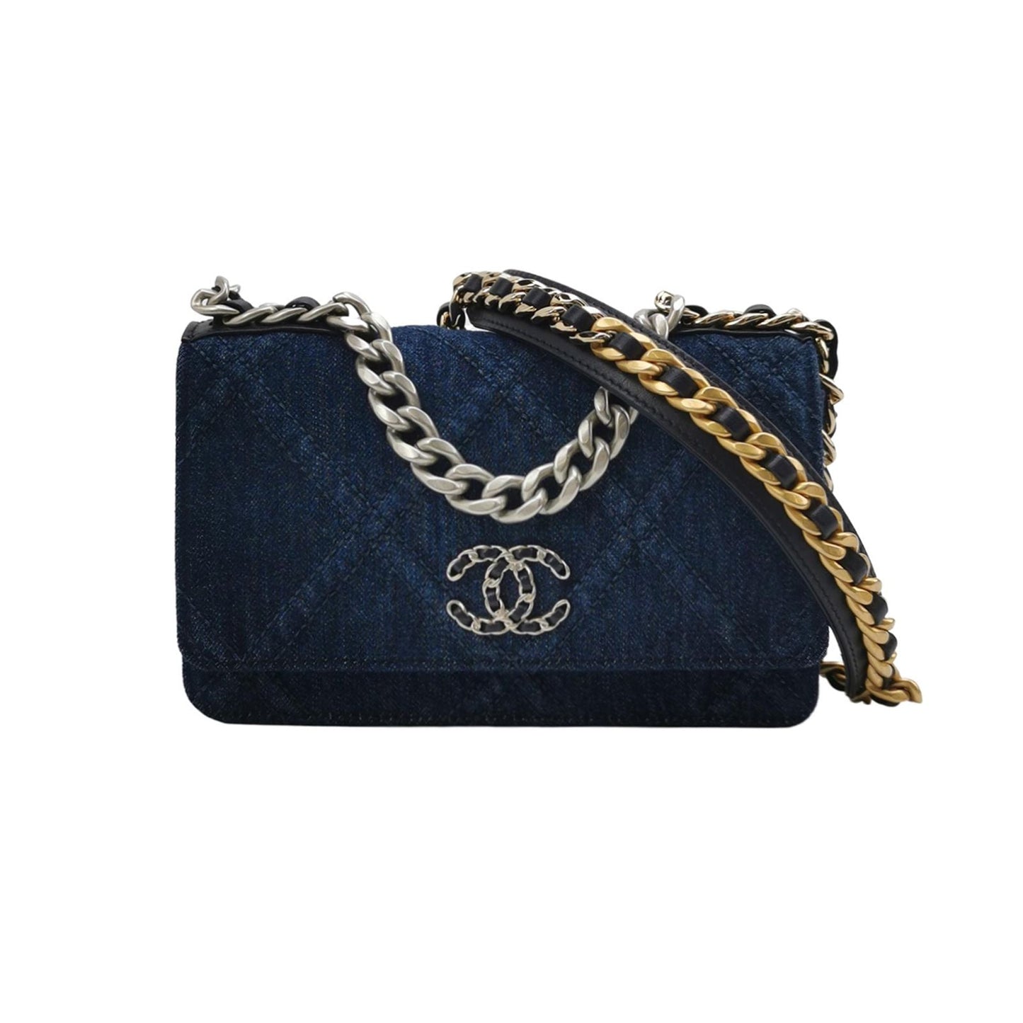Chanel 19Bag Leather Denim Quilted Shoulder Bag 250528781212267
