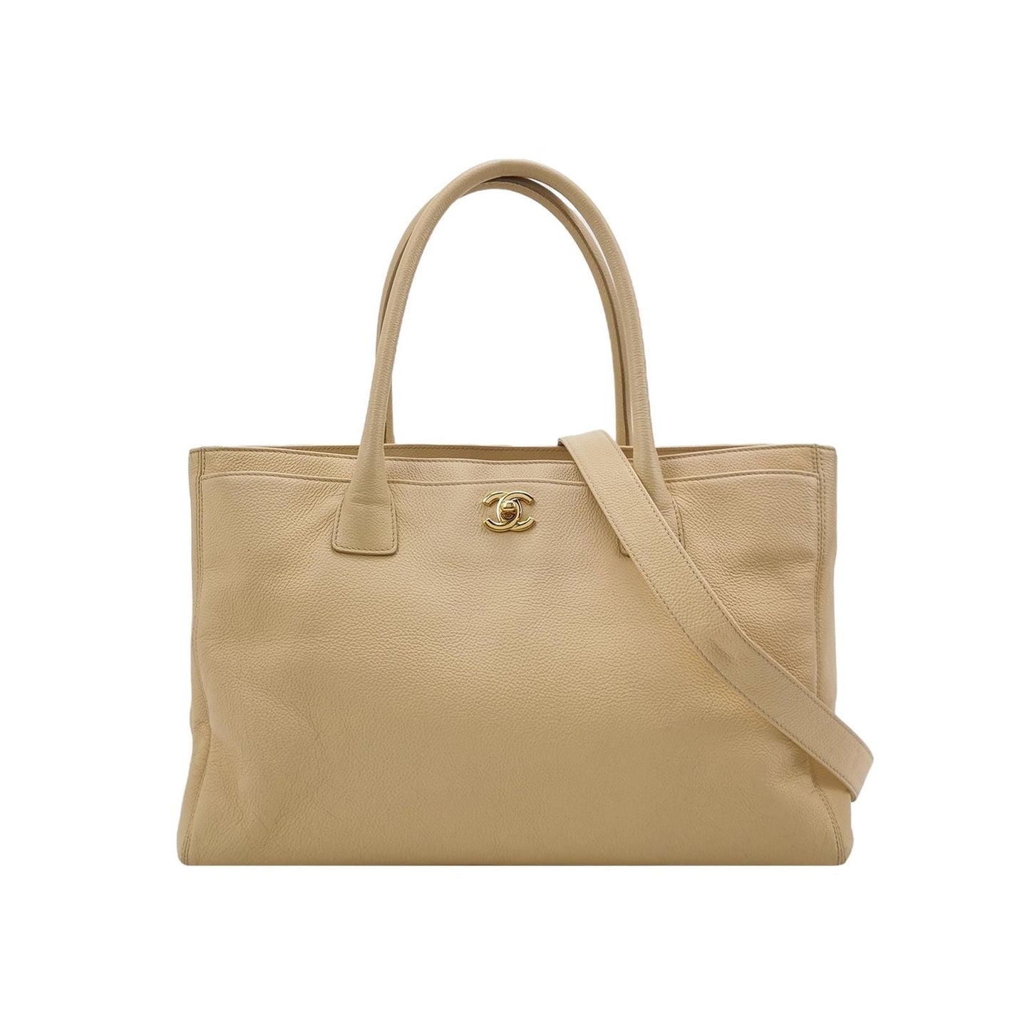 Chanel Cerf Tote Leather Double C Buckle Shoulder Bag 250530781214714