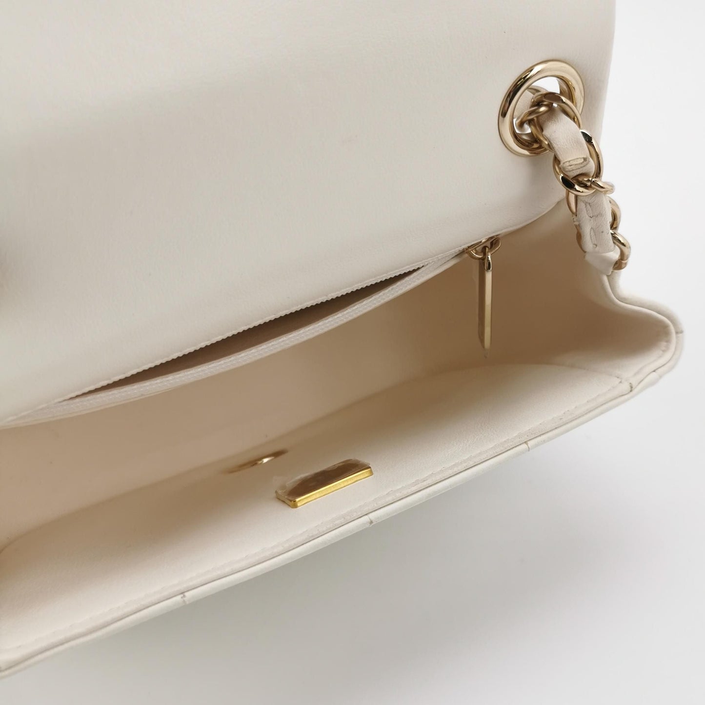 Chanel Classic Flap Seasonal Limited Edition Square Mini Lambskin Solid Ice Grid Letter Logo Double C Buckle Chain Strap Crossbody Bag 250528781211841